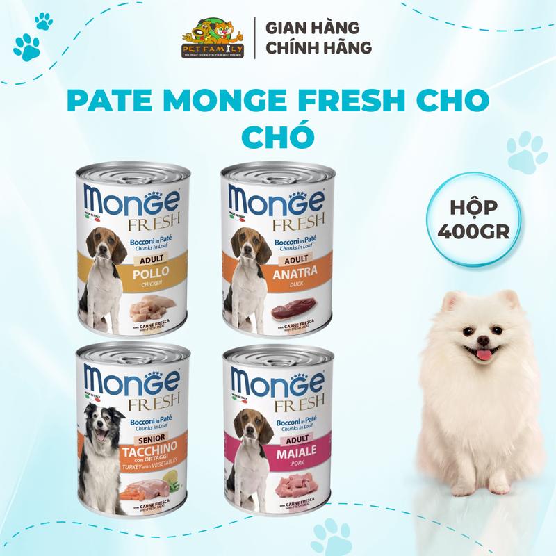 Pate Cho Chó Monge RPCALL 400g - Monge Fresh - Pate Chó Không Ngũ Cốc - Vị Cá…