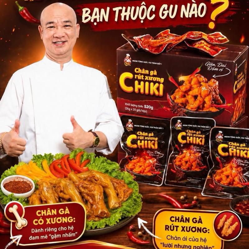 Chân Gà ChiKi Thảo Mộc chef hải - Giòn Dai Tự Nhiên, Tẩm Ướp Theo Công Thức Riêng Của Chef Hải, Hương Thơm Thảo Mộc Đặc Trưng, Phù Hợp Ăn Vặt & Du Lịch