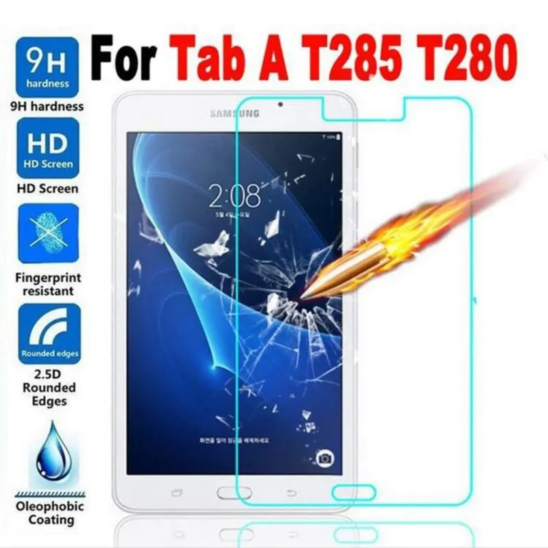 Temper Glass Samsung Tab A6 2016 T285 T280 Pelindung Layar Tab CLEAR BENING