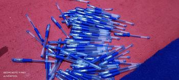 Product Review of HL0705 Pena Isi 100 Pcs Gel Mimi 0.5mm Pulpen Balpoin Biru Hitam Merah Plastik Sekolah Tinta Stationery Bolpoin from N**a B**a 3