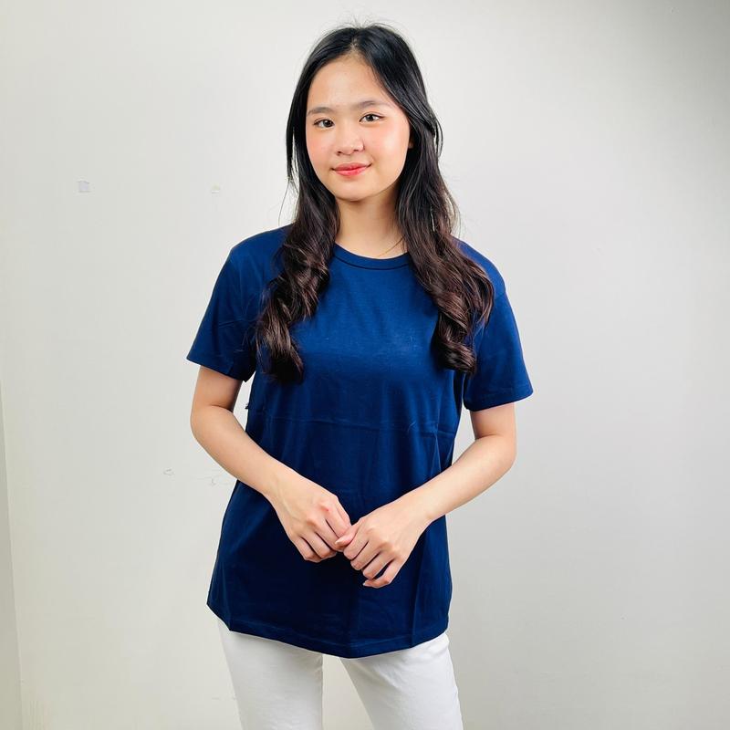 KAOS POLOS WANITA & PRIA OVERSIZE TSHIRT TUMBLR TEE BASIC Combed Katun Baju Pendek Atasan Tangan Dewasa 6