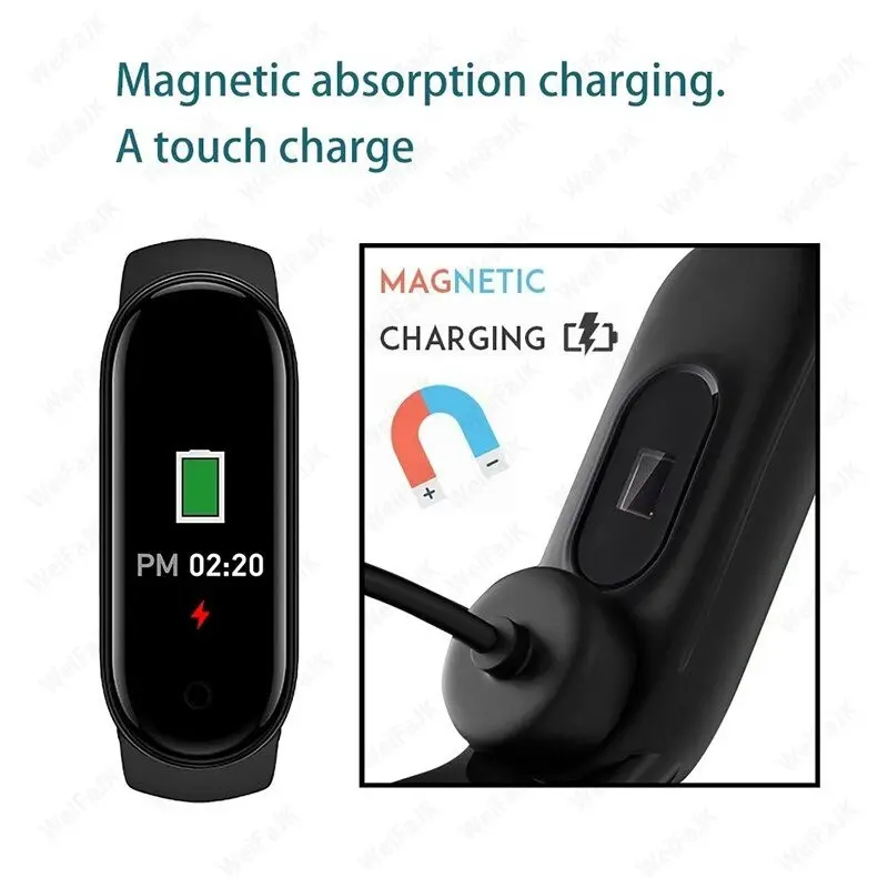 Aokeyo M6 Smart Watch Pelacak Kebugaran Bluetooth Smart Band Smart Display Detak Jantung Jam Tangan Digital Tahan Air Jam Tangan Olahraga Wanita Pria 3