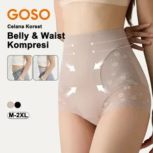 GOSO Korset Celana Wanita Pelangsing Perut Korset High Waist CD Anti Bakteri Lembut
