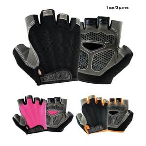 Guantes deportivos de medio dedo con pantalla táctil, elásticos y cómodos, antideslizantes y resistentes al desgaste; unisex para ciclismo, uso todoterreno y fitness
