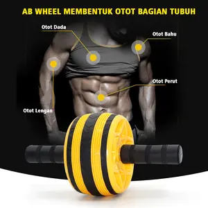 Alat Olahraga AB Roller Dua Roda Alat Olahraga Latihan Otot Perut Gym Double Whell Super Stabilitas 009-5