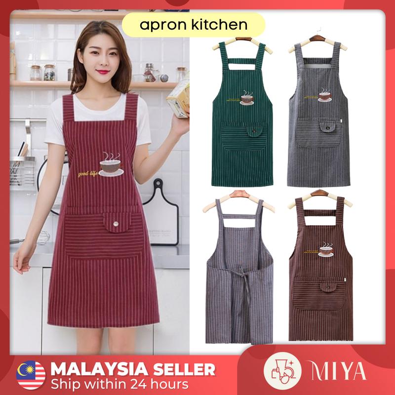 Hang Neck Apron Kitchen Apron Cotton Waterproof Oilproof Apron - TikTok ...