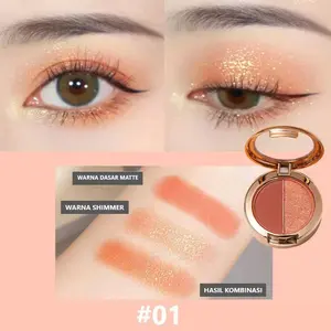 Eyeshadow M2016 MINI 2 Warna 2IN1 Kombinasi 3 Pilihan Warna MATTE DAN SHIMMER