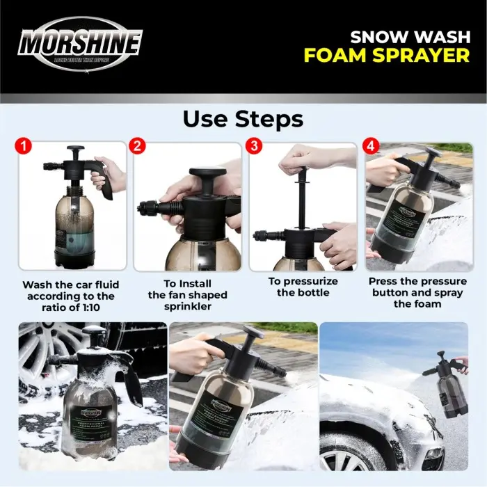 Sprayer Alat Semprot Salju Cuci Motor Mobil Snow Wash Manual Premium 2L Pompa Car 6