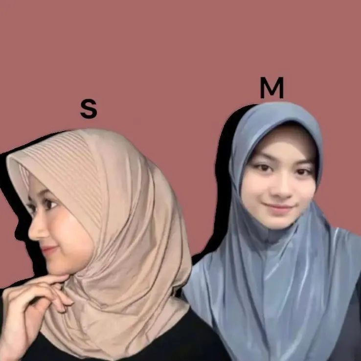 Bergo sporty olah raga pet tebal jersey spandex premium Size S,M Hijab Remaja Kerudung Instan Muslim