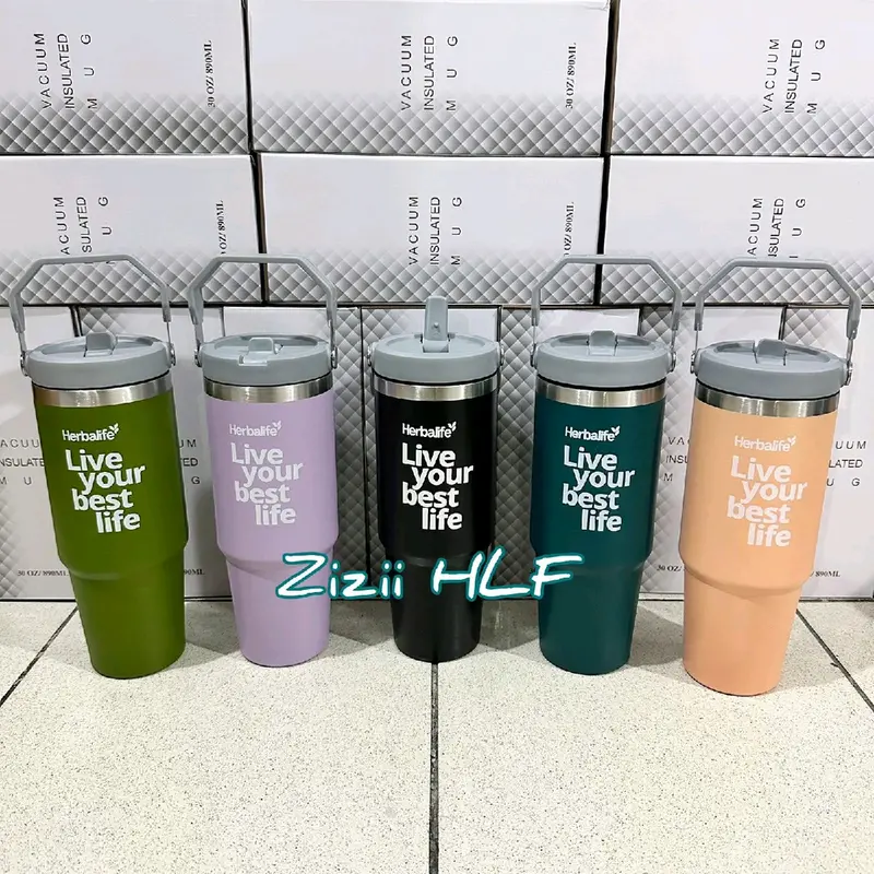 Tumbler HLF stainless premium 900 ml dengan sedotan 6