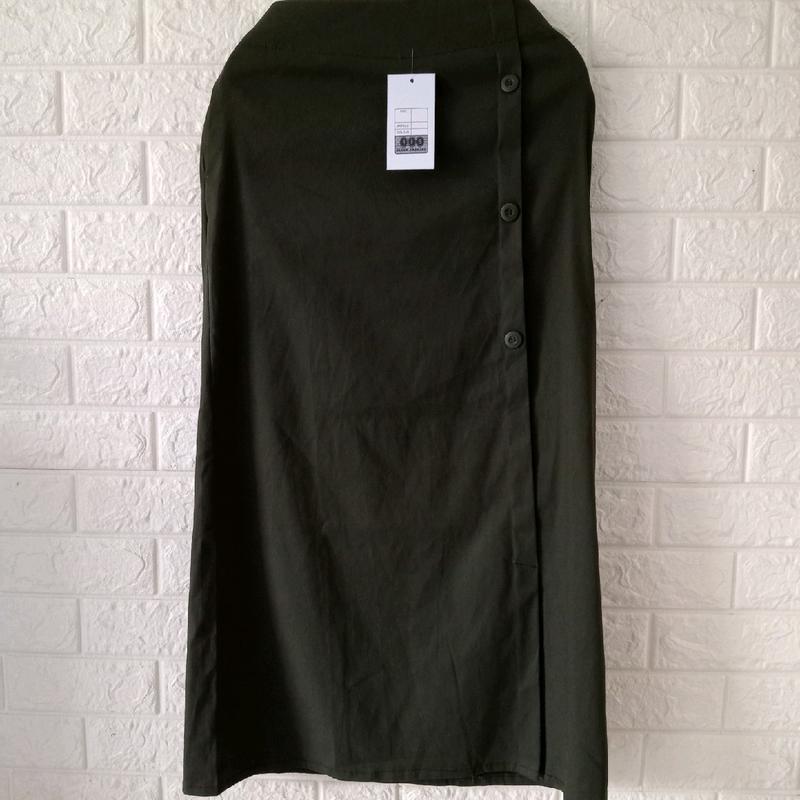 Rok span wanita cantik Rok wanita premium Bawahan rok katun Pinggang belakang karet 9