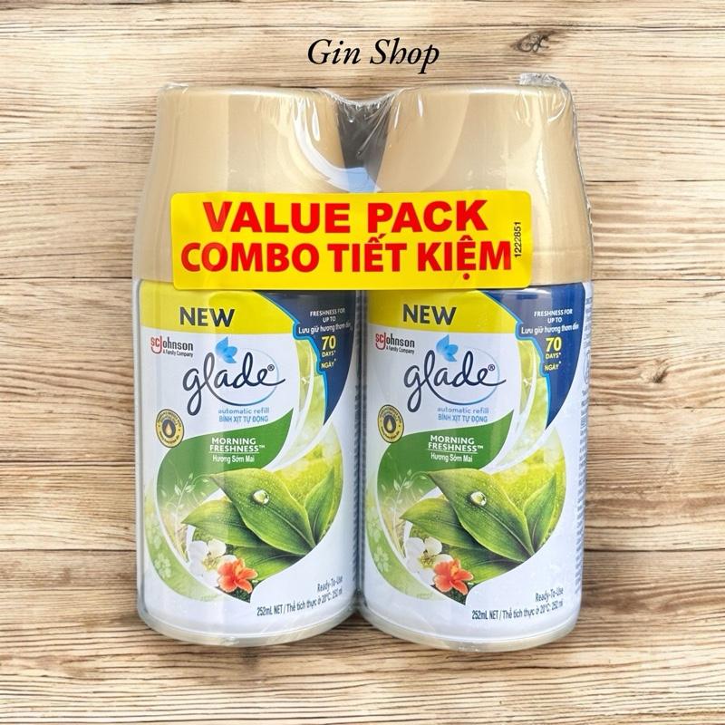 [Combo Tiết Kiệm] Set 2 Lõi Thay Thế Máy Xịt Phòng Tự Động Glade Hương Sớm Mai Dầu Thơm Phòng xit  phongkhumui