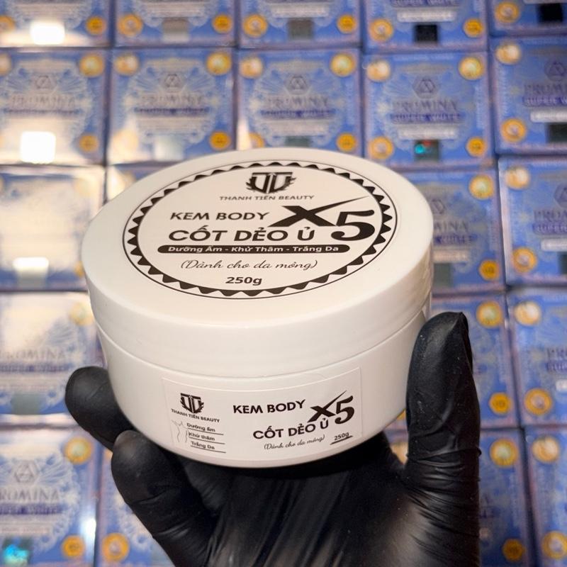 250G Kem Body Cốt Dẻo Không tẩy - Chuẩn công thức phôi xưa Tươm dầu vàng Khử da vàng da mỏng da yếu collagen Vitamin E Women
