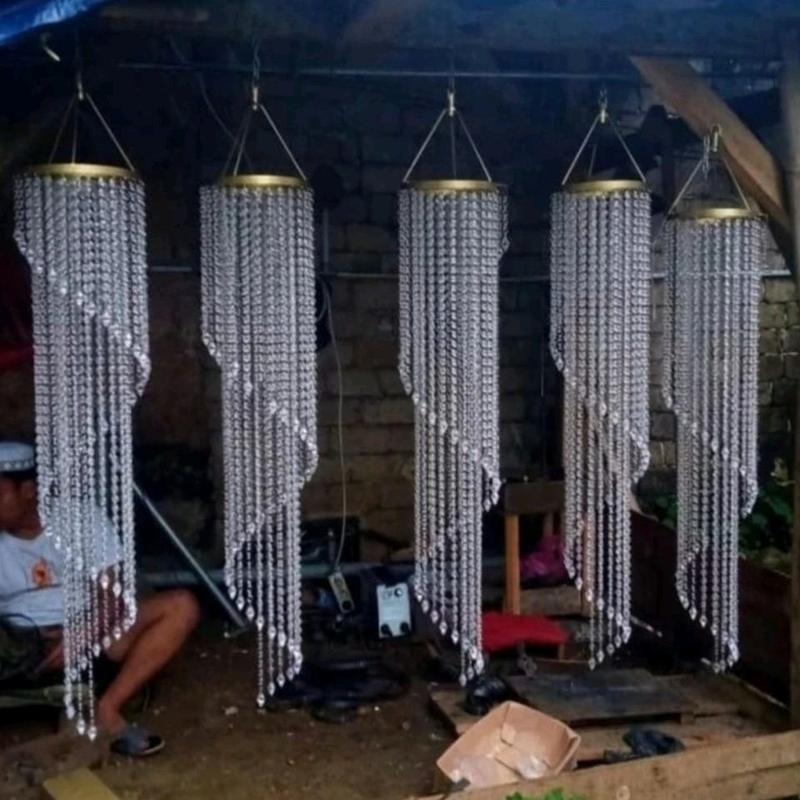 lampu Kristal juntai akrilik, lampu Kristal dekorasi, lampu wedding, lampu hias 5