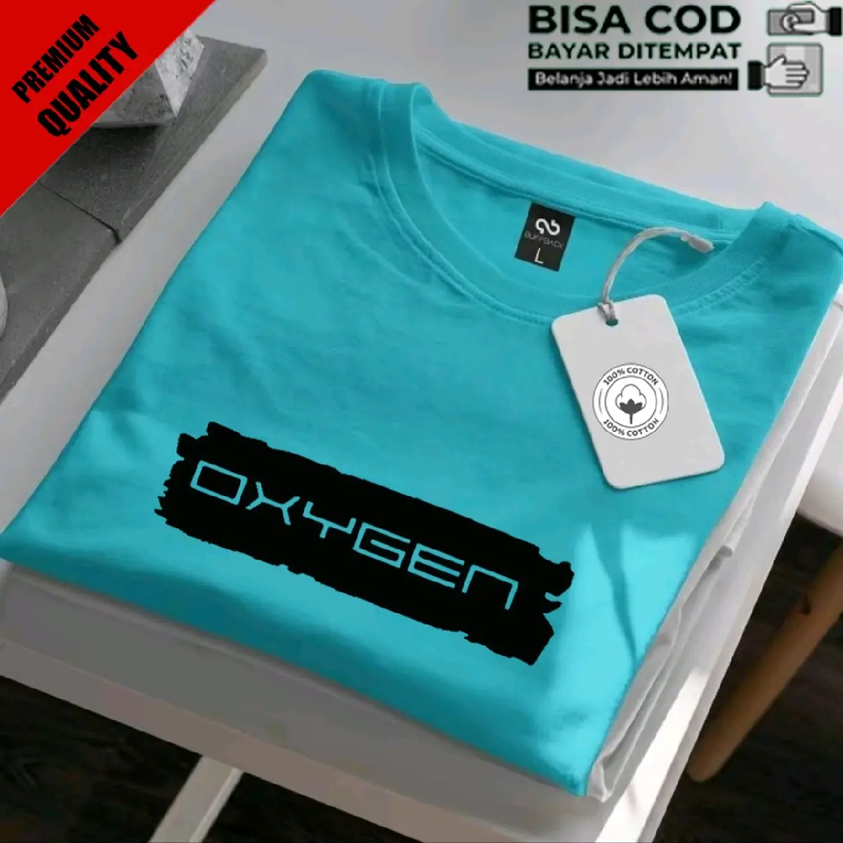 Promo !! Baju Kaos Distro OXG Blok Hitam Premium Quality Kaos Cotton Combed 30s Lengan Pendek T-Shrit Koas Unisex Pria/Wanita Nyaman Panjang