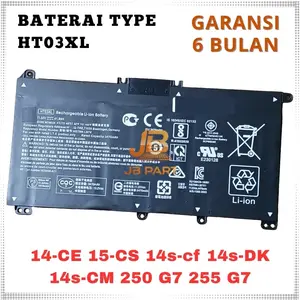 BATTERY BATERAI FOR TYPE 14-CE 14-CF 14-CK 14-CM SERIES (TF03XL HT03XL) NEW - JBPART
