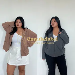 Mila Jacket - Jaket Hoodie Big Size Wanita LD130/LD140/LD150
