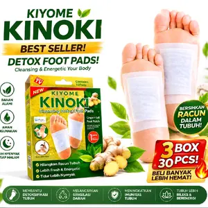 Kinoki Gold Detox Foot Pads 3 Box isi 30 PCS Koyo Penghilang Racun Dalam Tubuh Secara Alami untuk Kesehatan Optimal - Patch Kaki Bahan Alami Aman