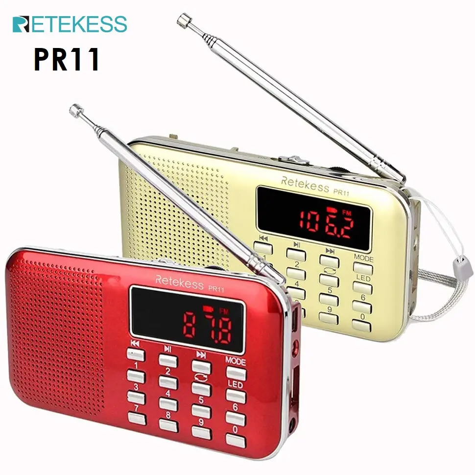 RETEKESS PR11 - Portable AM FM Radio MP3 Player - Radio Portabel