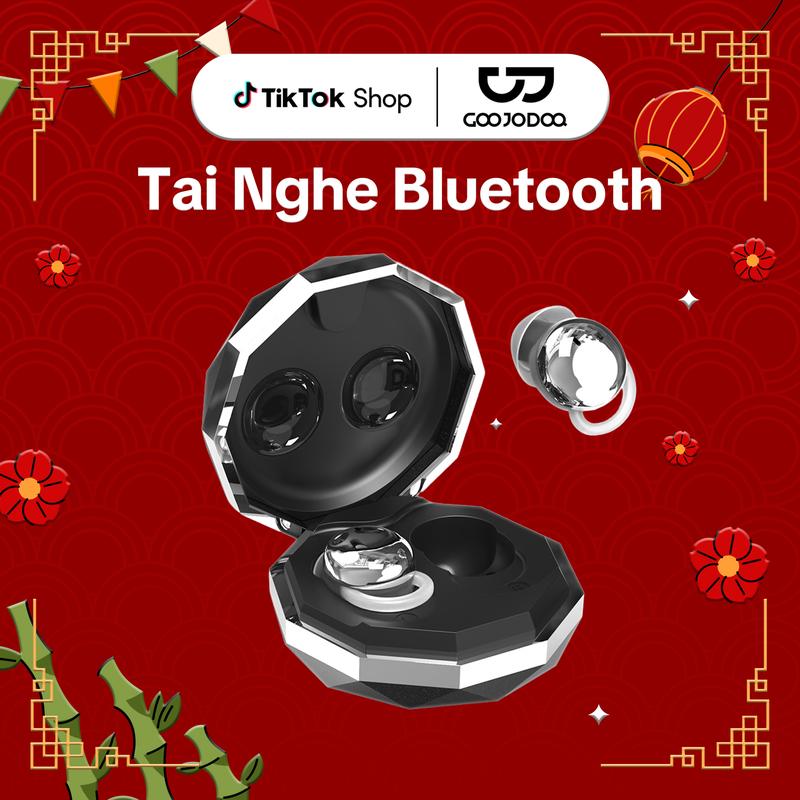   GOOJODOQ   Tai nghe ngủ mini Bluetooth 5.3 tiên tiến kích thước nhỏ gọn siêu nhẹ âm thanh nổi Hifi chặn tiếng ồn 