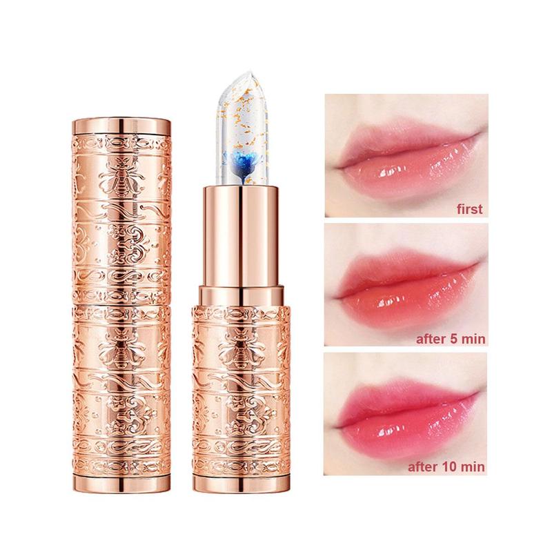 Son Dưỡng Môi Ma Thuật Trị Liệu Môi Có Màu Dưỡng Ẩm Cấp Nước Đổi Màu Theo Nhiệt Độ Son Môi Thạch Hoa 1 Cái