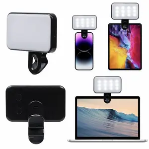 LED CUBE Light with Clip Lampu Mini Selfie Lighting Konten 3 Warna Portable LED Light untuk Selfie dan Fotografi Lampu Saku Kecantikan dengan Pengaturan Kecerahan Tiga Tingkat dan Cahaya Lembut Nyaman