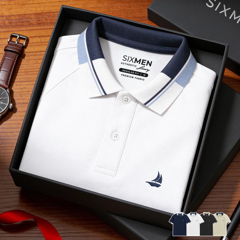 Áo Polo Nam SIXMEN Polo Marin Cổ Bẻ Tay Ngắn Vải Cá Sấu FeelMax Premium Cao Cấp Co Giãn Thoáng Mát