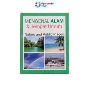 Flash Card Mengenal Alam Dan Tempat Umum Kartu Pintar Glossy Tebal - 25 Lembar
