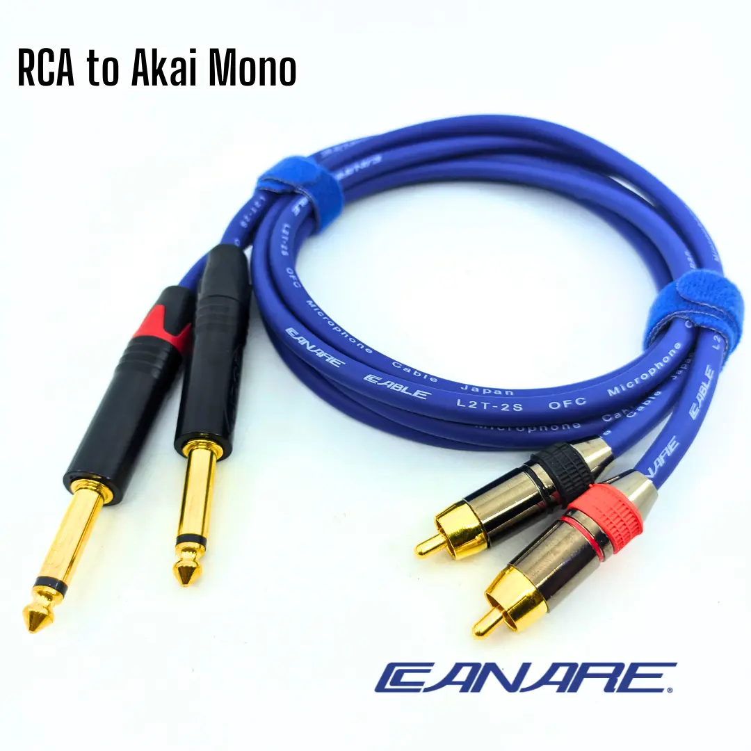 Satu Set Kabel Audio Mic Mikrofon Akai Mono to RCA Kabel Canare Berkualitas Tinggi
