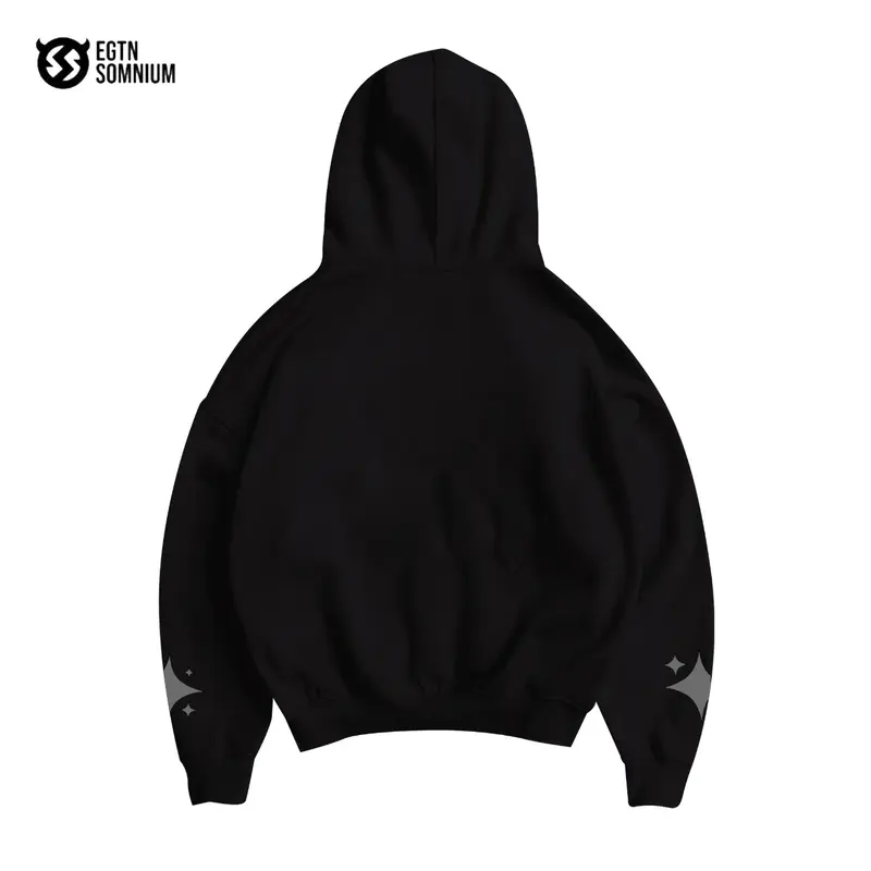 EGTNSOMNIUM - Jaket Sweater Hoodie Boxy Zipper EGTN BLACK Original Distro Pria Dan Wanita Pullover High Quality Warna Putih Katun Fleece Tebal 280 gsm 2