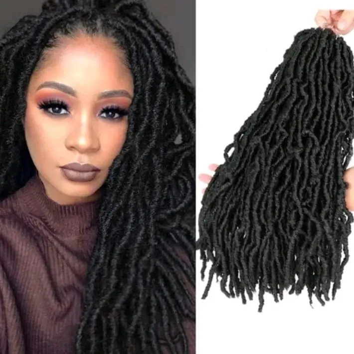 Rambut Sambung Spesial Braid ISI 12 HELAI Rambut Gimbal Model Terbaru Rambut Sambung Gimbal Hair Extension Gimbal Rambut Sulam Rambut Anyam Various Hair Accessories Black 0