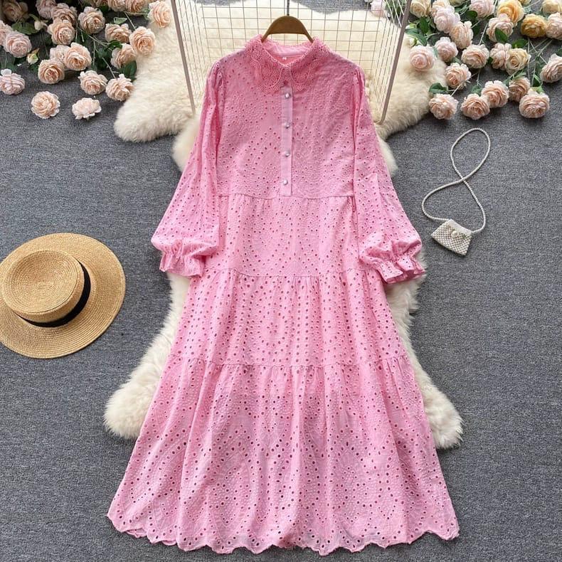 TM GAUN KATBOL 59000 3M THREE M EMBROIDERED COTTON DRESS FASHION WANITA PREMIUM ANGGUN 2