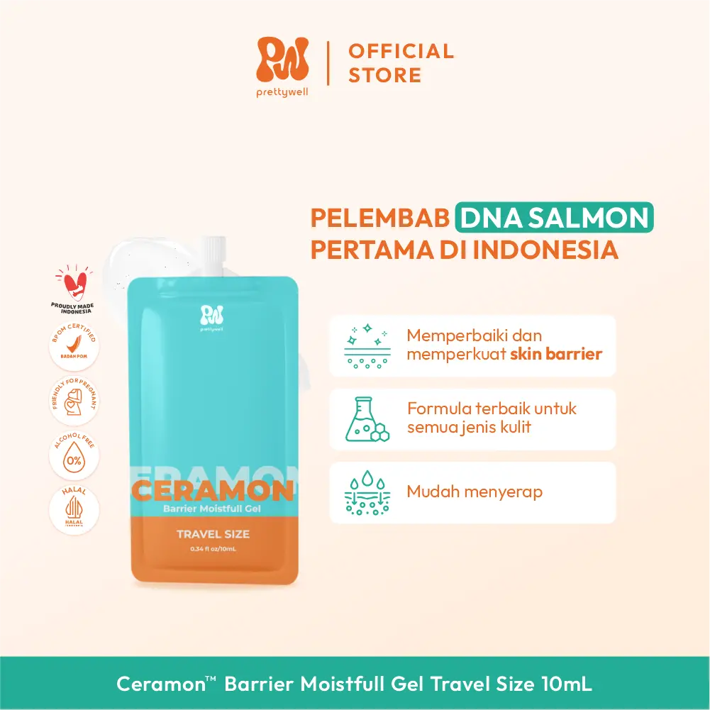 CeraMON Moisturizer Travel Size 10 mL (sudah sold ribuan tapi terhapus sistem) - NEW LOOK SACHET PACKAGING -  Pelembab Wajah Ceramide Panthenol Hydrating Melembabkan Hidrasi