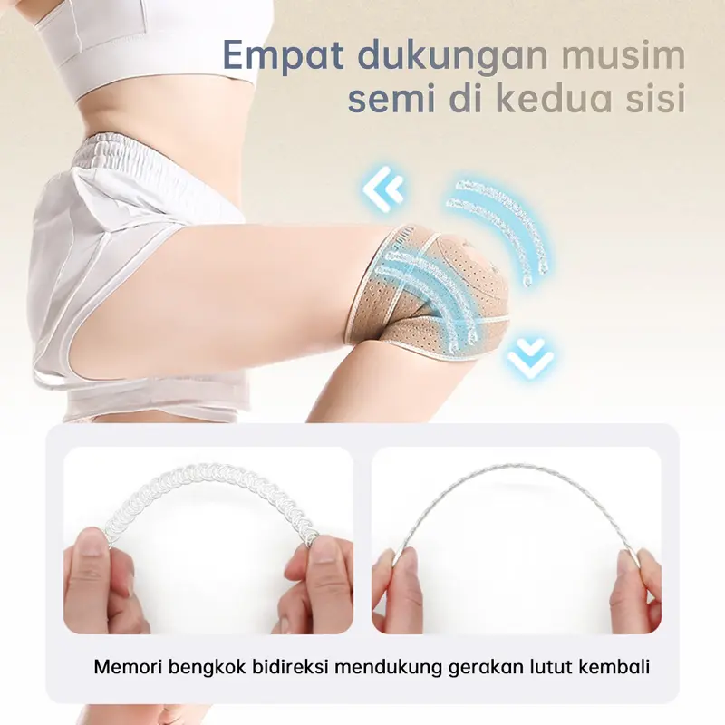 Dekorasi Lutut Kaki Terapi AOLIKES PREMIUM Sport - Pelindung Lutut dengan Kompresi dan Dukungan yang Dapat Disesuaikan untuk Pria dan Wanita - Outdoor 2