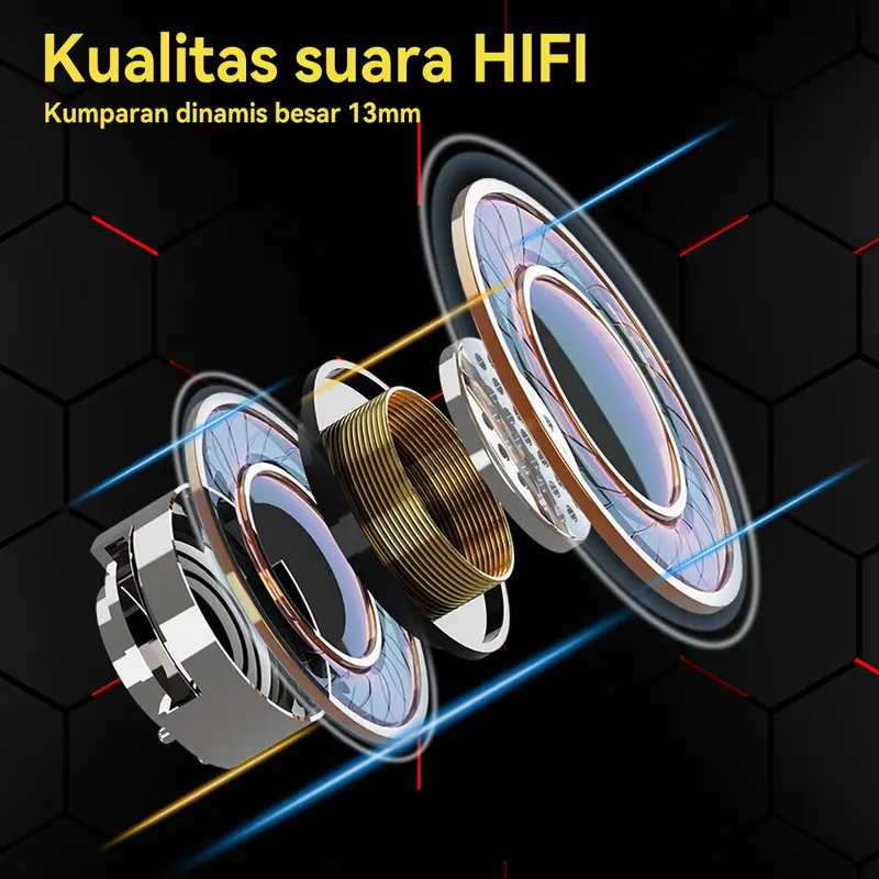 【COD】Gaming Wireless Headset Bluetooth 5.4 TWS GM08 Bumblebee Earbuds Hi-Fi Stereo No Delay Black Yellow Earphones Headphones 6