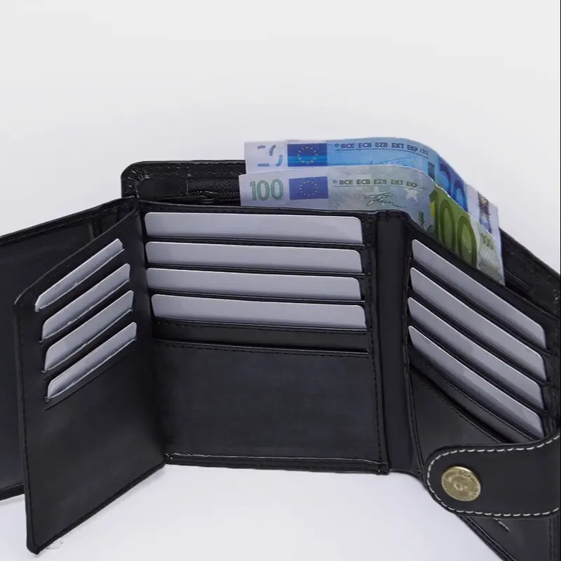MONACO Wallet sophie martin paris promo Dompet Pendek Kulit PU Hitam Kartu Uang 8