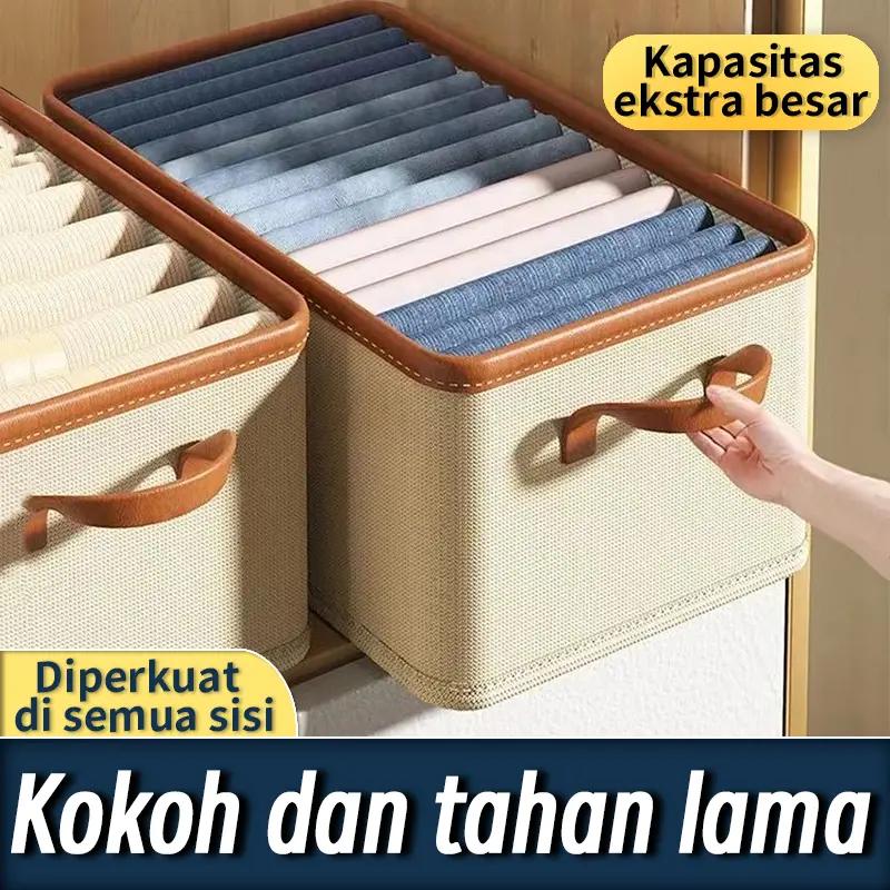 [PGS] Tempat Penyimpanan Baju Pakaian Storage Box Kain Serbaguna Kotak Penyimpanan Rak Serbaguna Keranjang Serbaguna Storage box Kotak Penyimpanan Lipat Organizer Box  Kotak Tempat Penyimpanan Baju