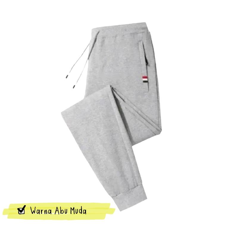 (Beli 2 Gratis 1) Paket 3 Pcs Celana Jogger Panjang Untuk Pria Dan Wanita Sport Abu joger priawanita 2
