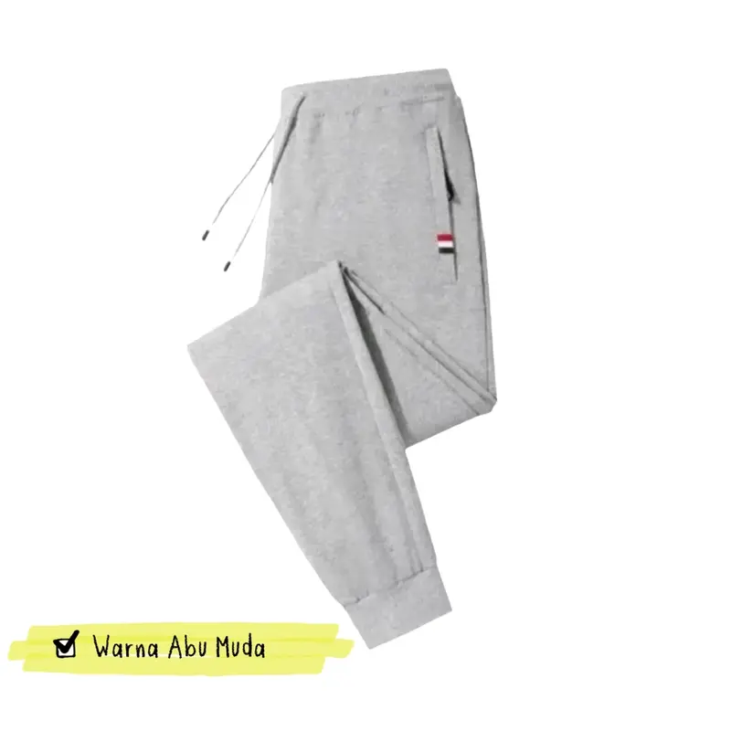 (Beli 2 Gratis 1) Paket 3 Pcs Celana Jogger Panjang Untuk Pria Dan Wanita Sport Abu joger priawanita 1