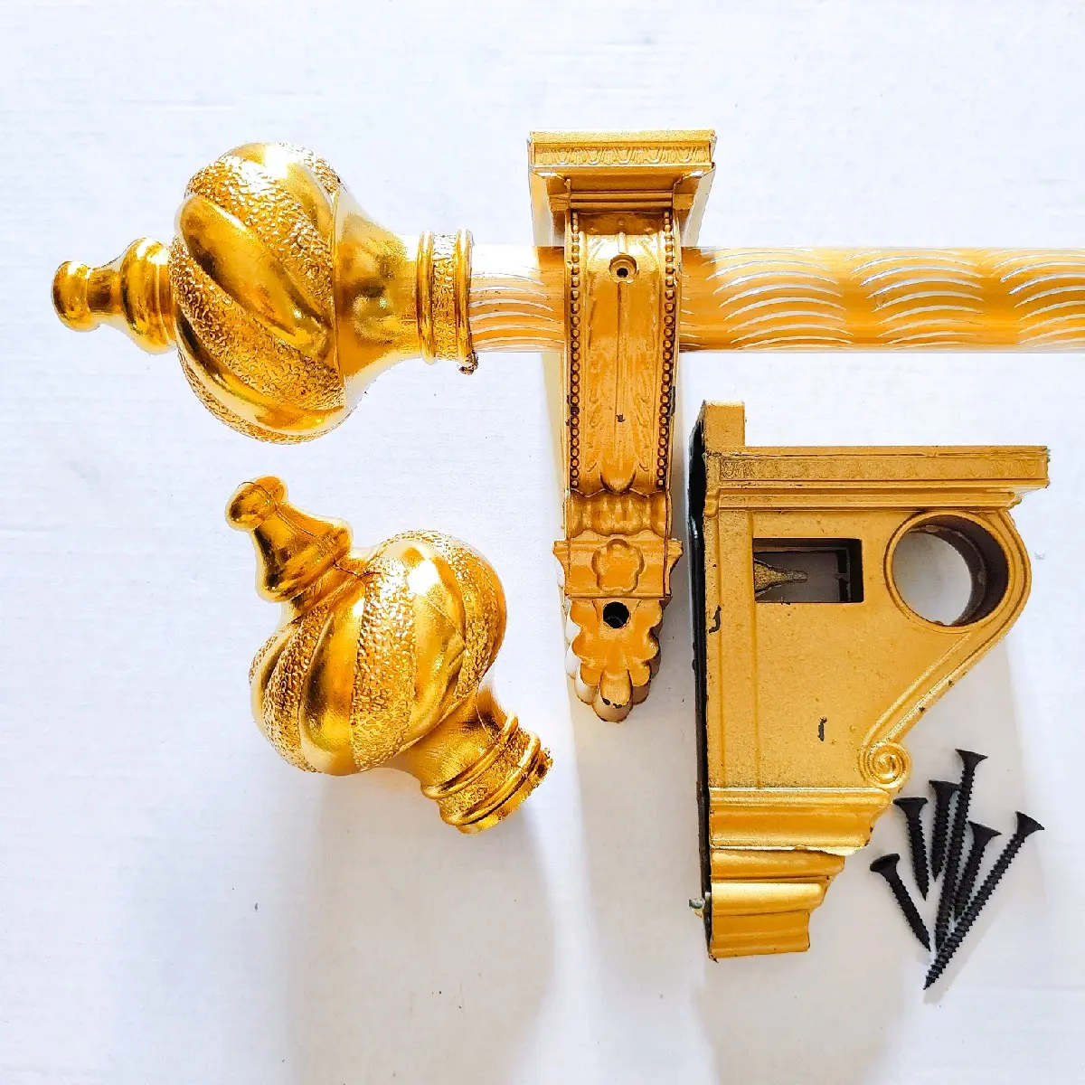 Batang Gorden Murah Fullset Dengan Mahkota Ulir dan Bracket Eropa