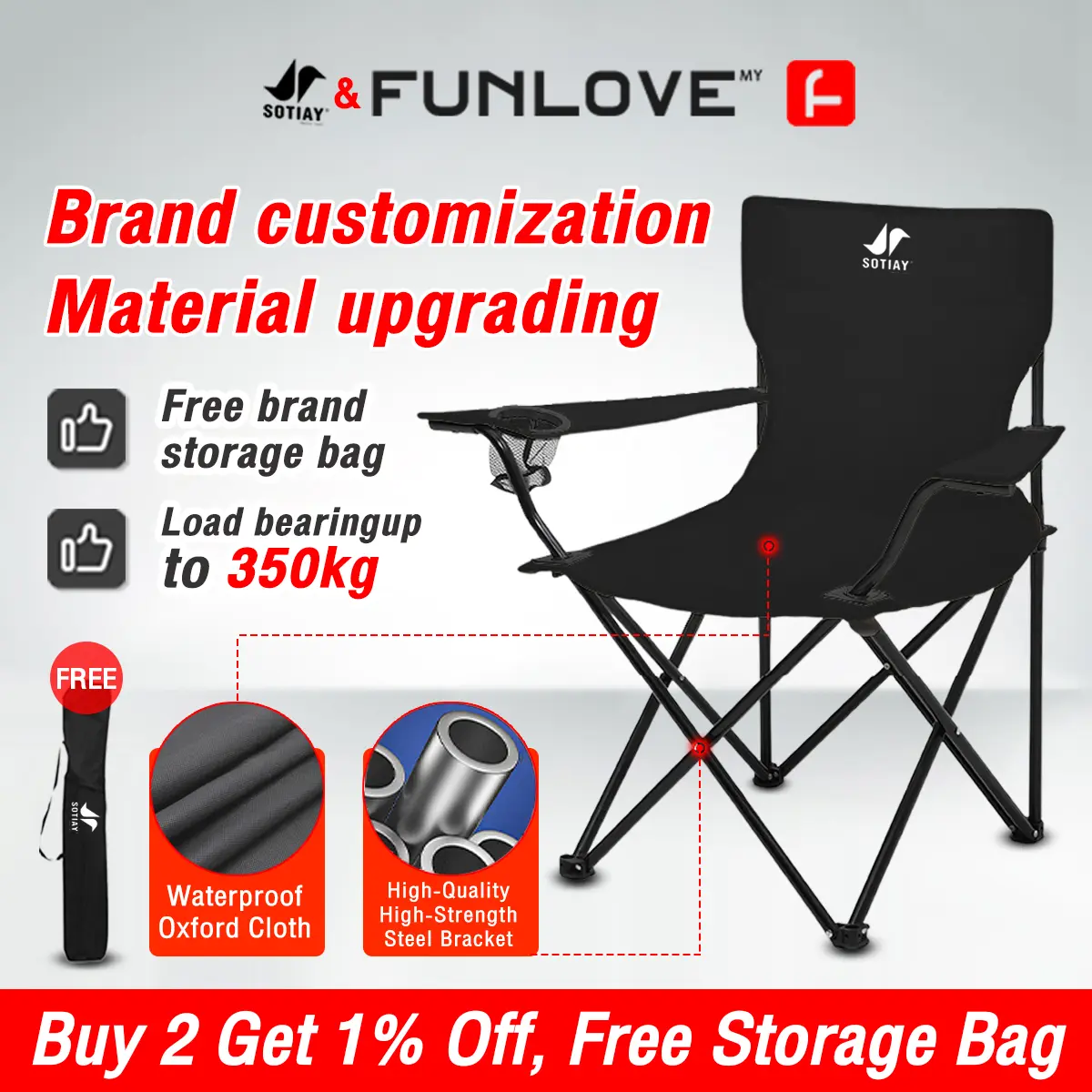 ️$【High-end customization】Camping Chair Oxford Cloth Steel Pipe Material Portable Outdoor And Indoor Chairs️️️️️