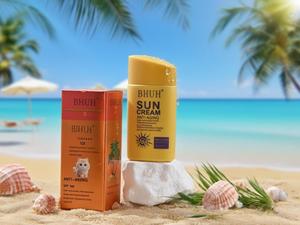 [COD]HOT SELLING BHUH SUN CREAM SPF 100+ +ANTI-AGEING Krim Perlindungan Pengasingan Kolagen Emas, SPF 60/75/100,untuk Pencegahan UV dan Perlindungan Matahari Pantai