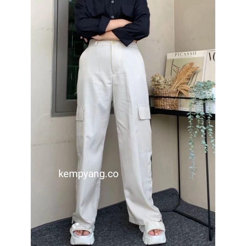 KEMPYANG - Cargo Pants Hightwaist American Drill Skena 3
