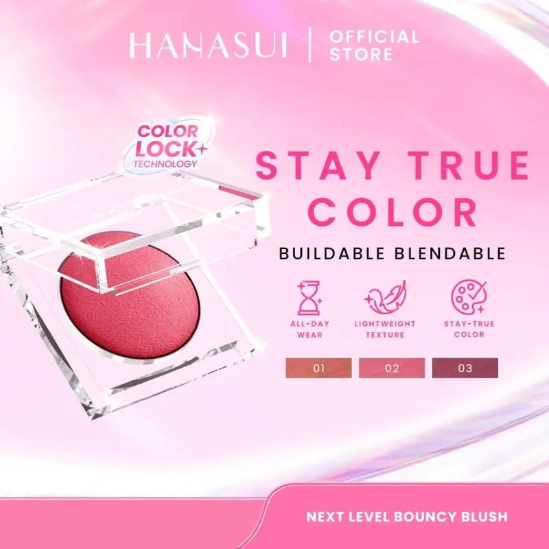 Hanasui Next Level Bouncy Blush - Super Bouncy Blush Long Lasting Blendable Easy To Use Powder Blush 0