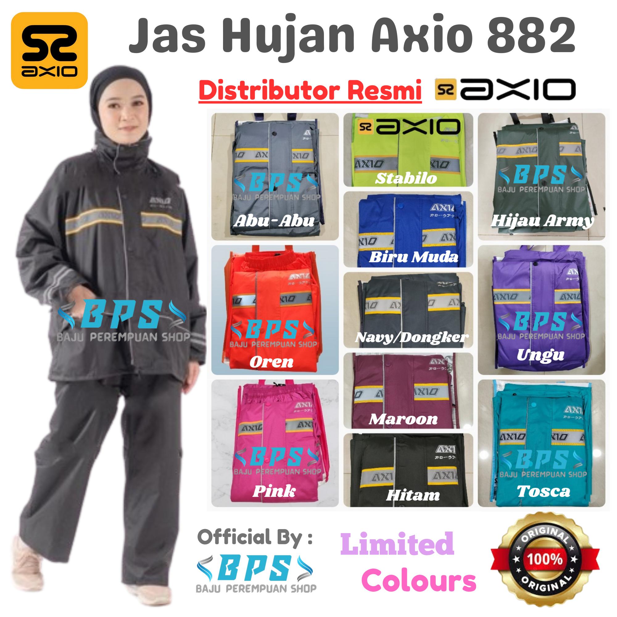 Jas Hujan Axio 882 Original Setelan Baju Celana/Mantel Mantol Raincoat Ujan Stelan Jaket Jas Hujan Axio 882 Original Setelan Baju Celana/Mantel Mantol Raincoat Ujan Stelan Jaket