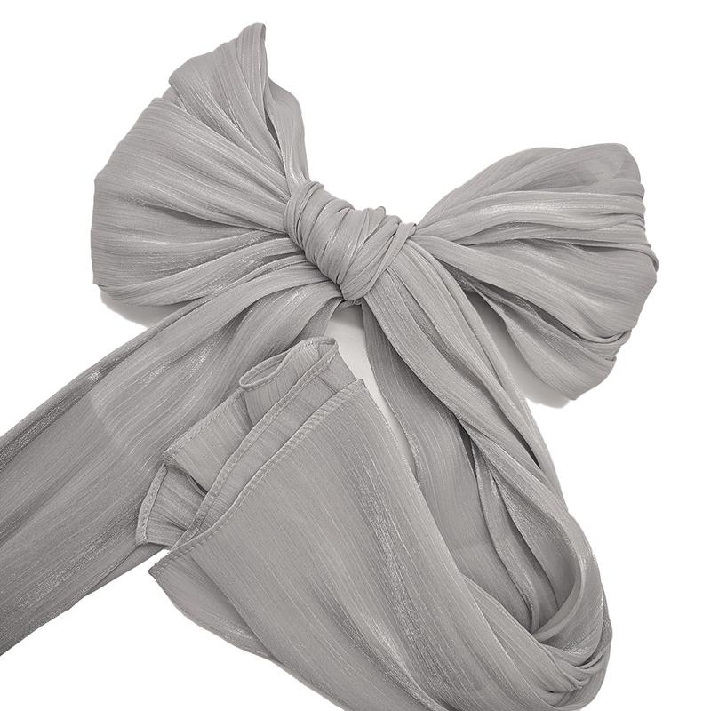 Product Introduction of Summer New Solid Color Soft and Shiny Silk Scarf Long Scarf Headscarf Shawl 4