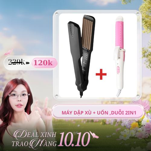 Combo Máy Dập Xù Chân Tam Giác +Uốn Duỗi 2in1 hoặc Máy là tóc chuyên nghiệp by TOP BEAUTY STORE. Bảo hành 6 tháng.