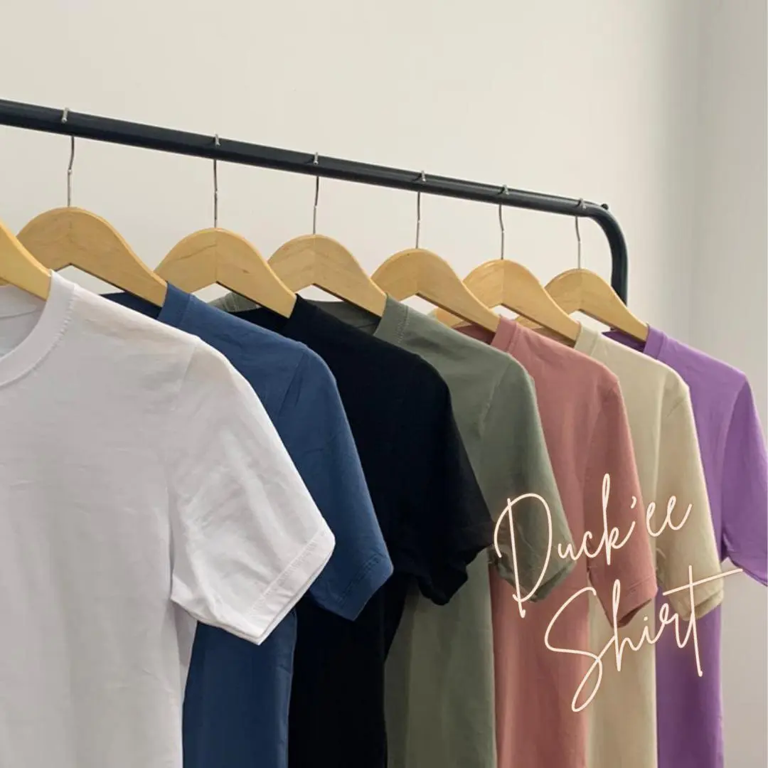 Baju Kaos Polos 100% Cotton - Casual Basic Tee Duck'ee
