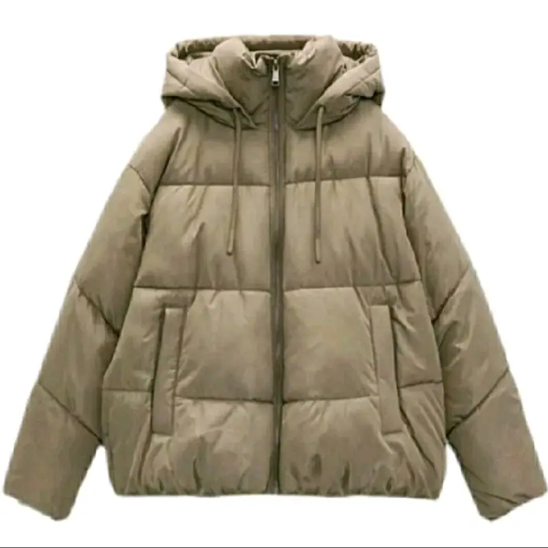 Jaket Puffer Crop Wanita Soft Parasut Waterproof Jaket Winter Crop Wanita  Jaket gelambung  Musim Dingin Panjang Nyaman 4