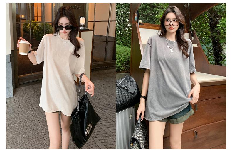 Product Introduction of Summer fashion unisex solid color versatile pure cotton short sleeved T-shirt 3